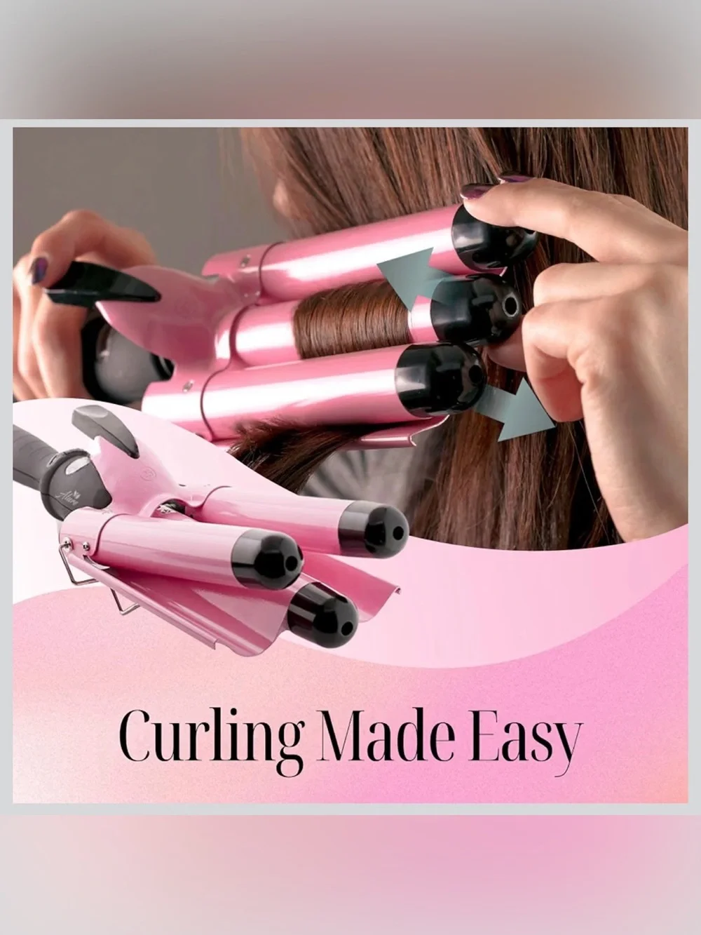 Allure Pink Triple Barrel Hair Waver
